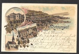 Richterswil farbige Lithografie 4 Bilder