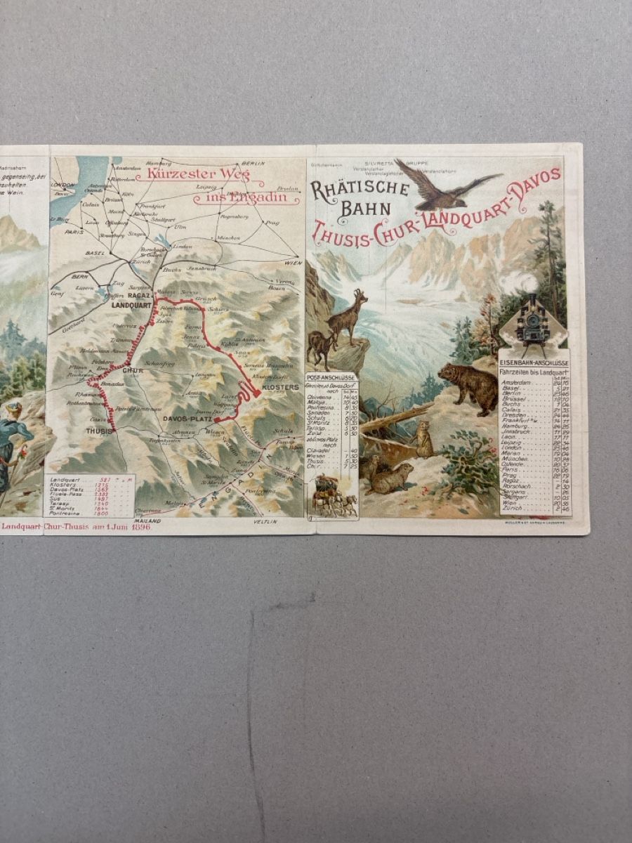 Documenti: Original RhB Fahrplan von 1895/96 – Usato da Chur venduto da Diversico2010 2