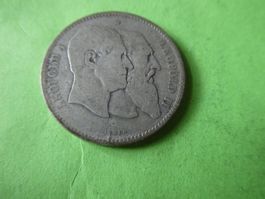 Belgien 1880, 2 Francs  - Silber