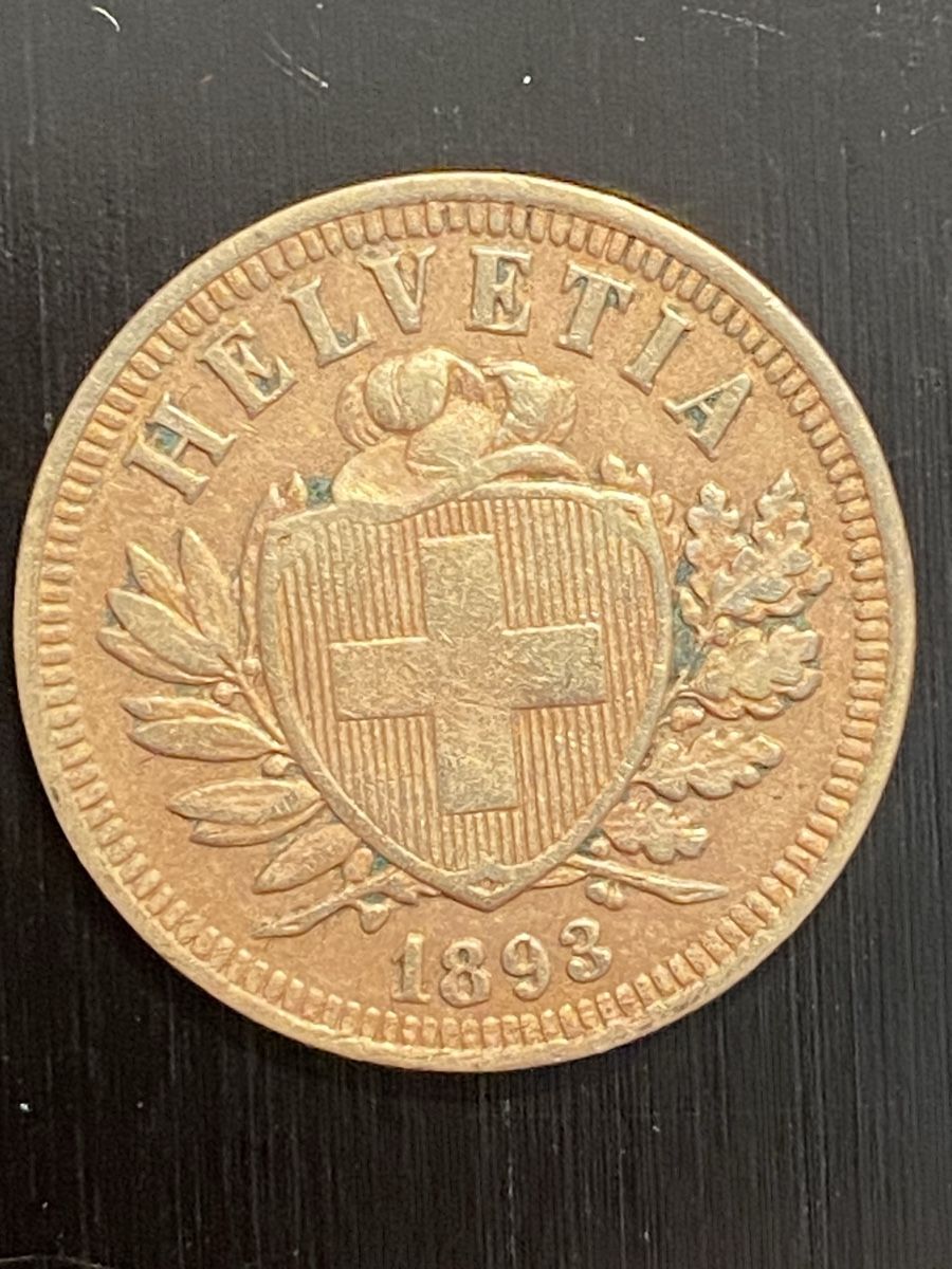Toutes les monnaies: CH, 2 cts 1893 Cuivre – D'occasion à Corsier-sur-Vevey par Ginoarturo 1