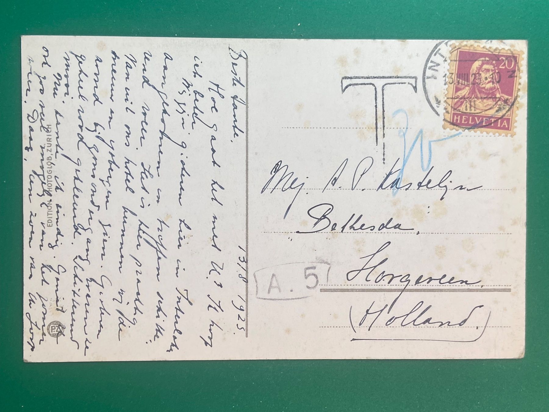 Cartoline postali: Interlaken - Schiffeinfahrt – Usato da Steg VS venduto da danwer74 1