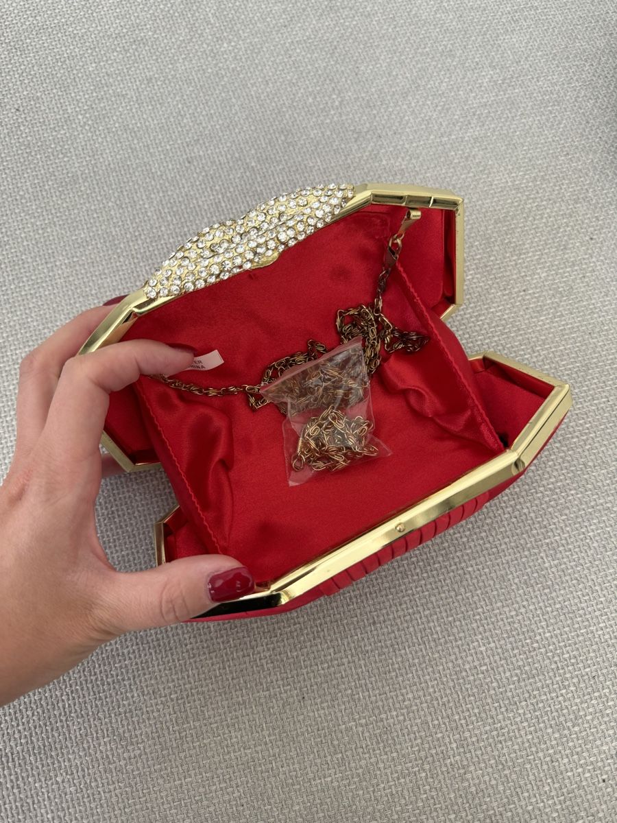 Borse da donna: Pochette strass soirée rouge – Usato da Granges VS venduto da rvn 1