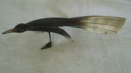 Vogel aus Horn geschnitzt Vintage  25 x 12 cm