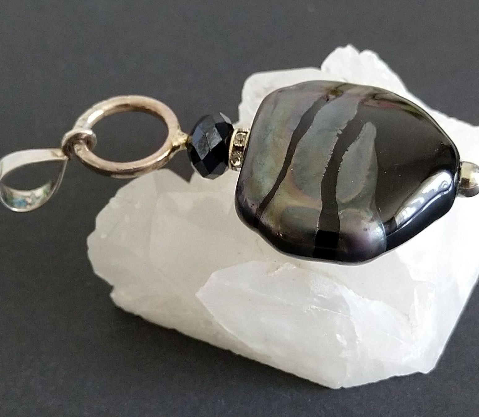 Ciondoli: GLAS HERZ ANHÄNGER MIT 925 SILBER – Usato da Romanshorn venduto da BoutiqueA 2