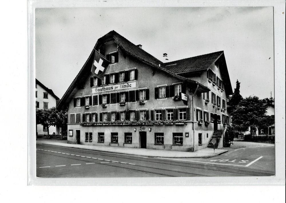 Gasthaus Zur Linde Kriens Lu Ca 1940 Grossformat Kaufen Auf Ricardo