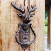 Vintage-Türklingel aus Gusseisen Hirsch-Stil - Heurtoir