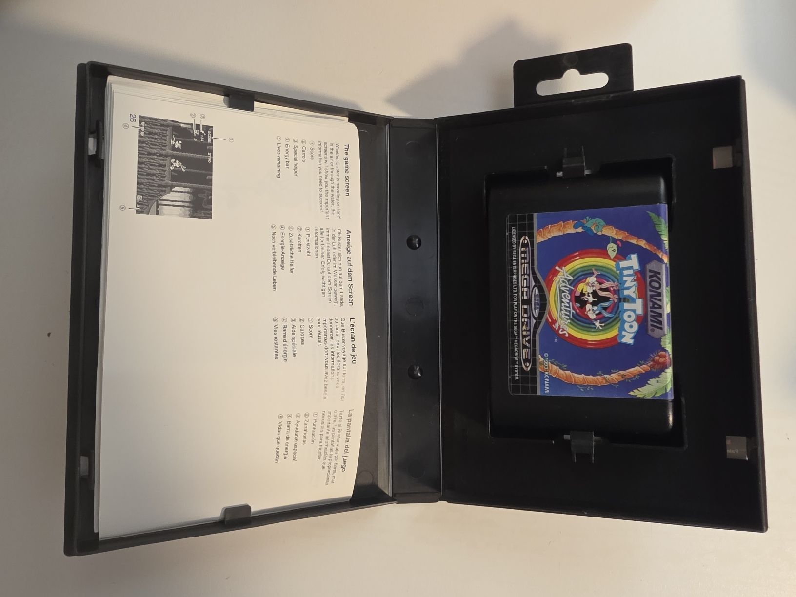 Sega Jeux: Tiny Toon Hidden Treasure Mega Drive PAL m. Anleitung – D'occasion à Tafers par whereyogamesat 2