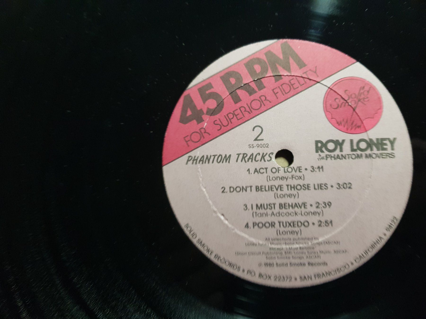 Dischi in vinile: LP: Roy Loney & The Phantom Movers –Phantom Tracks 1980 – Usato da Walterswil BE venduto da Lonitti 1
