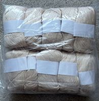 10 Stück khakiweisse Luxus-Garnmischung [ca. 500g/10 Knäuel