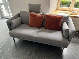 Graues Sofa, Marke "Diva" von Möbel Pfister