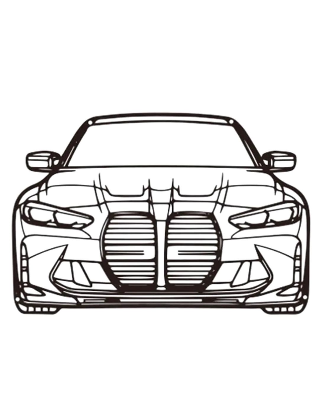 BMW Modellautos: BMW M3 Competition G80 Silhouette Wall Art – Neu und originalverpackt aus Altendorf von TISPA.SHOP