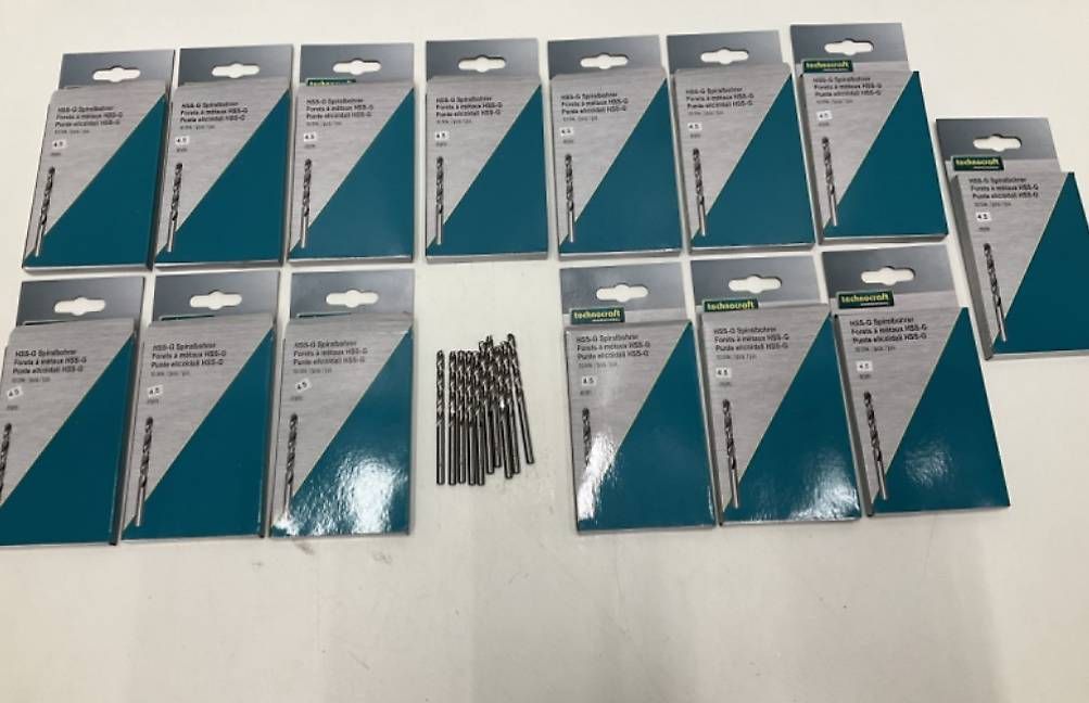 Technocraft Alle Werkzeuge: 150x HSS Bohrer 4.5mm – Neu und originalverpackt aus Müselbach von Mueselbach