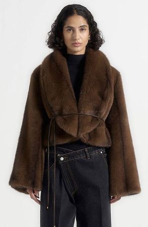 Nora Fell Jacket mit Leder Gürtel