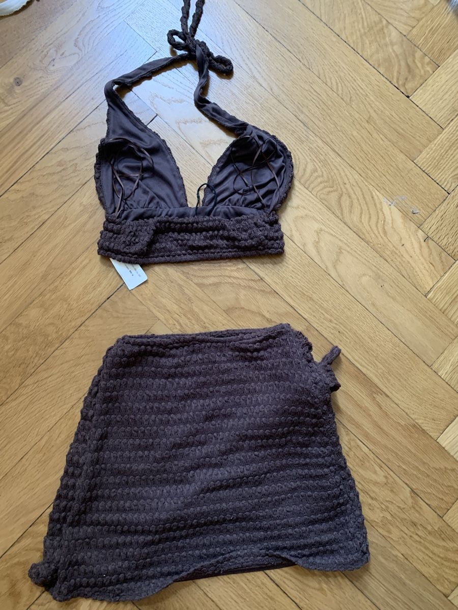 Pull&Bear Röcke: Ensemble jupe et top crochet marron pull & bear – Neu (gemäss Beschreibung) aus Genève von rez_c6c6 2