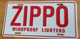 Zippo Blechschild License Plate „Zippo Windproof Lighters“