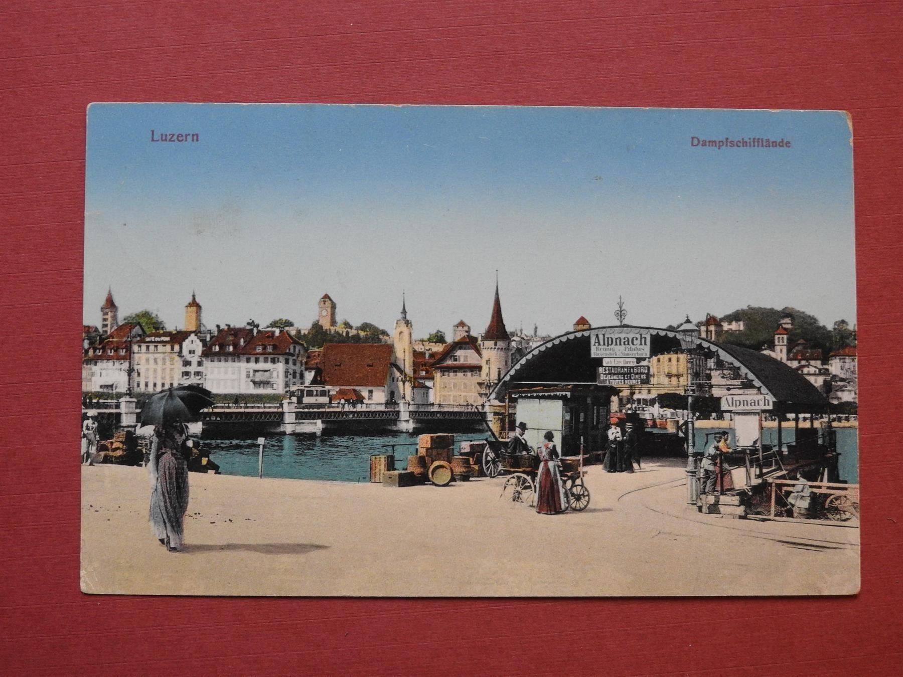 Cartoline postali: Luzern - Dampfschifflände, belebt !!! – Usato da Rain venduto da 999-800-K