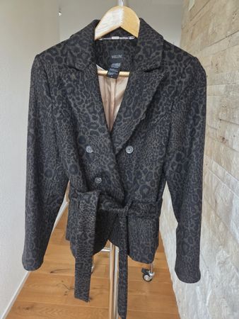 ​Edler MADELEINE Woll-Blazer / Kurzmantel mit Gürtel | Leo