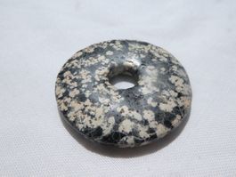 Schmuckanhänger 'Donut', Schneeflocken-Obsidian, neuwertig