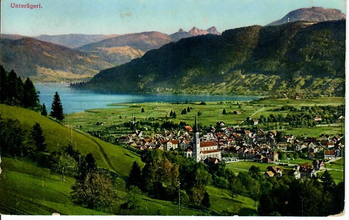 Ansichtskarten: Unterägeri 1945 – Gebraucht aus Hochdorf von Ziegel-16
