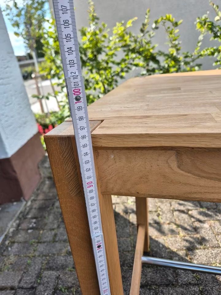 Jysk Set di tavolo e panche: Bartisch / Küchentisch Eiche Massiv 70x115x95 mit 2 Stühlen – Nuovo (secondo la descrizione) da Bern venduto da jp62 4