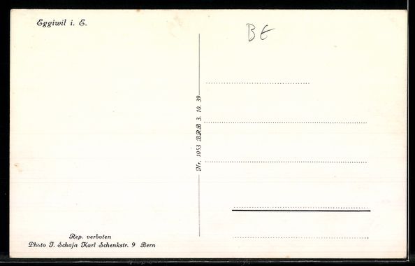 Cartoline postali: AK Eggiwil i. E., Ortsansicht mit verschneiter Landschaft – Usato da Berlin venduto da bartko-reher 1