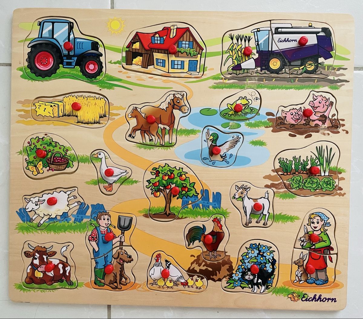 Eichhorn Giocattoli: Eichhorn Farm Puzzle Wood – Usato da Zollikerberg venduto da BS.SM