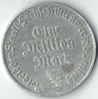 DR Münze Inflation Hüttenwerke Freiberg 1923 - 1 Million -