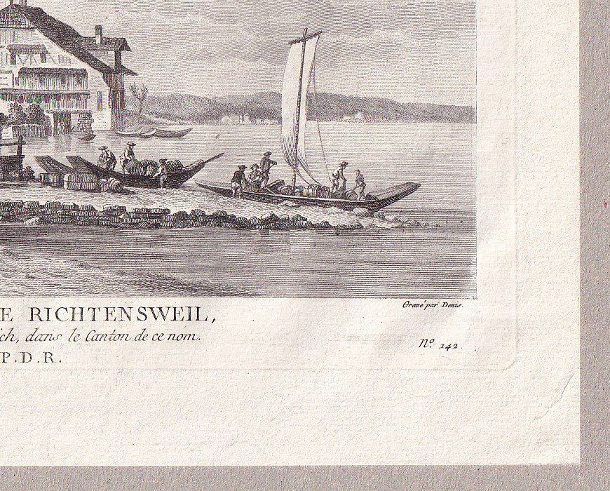 Incisioni: RICHTERSWIL, KUPFERSTICH 1788 – Usato da Grüningen venduto da Kartensammler 5