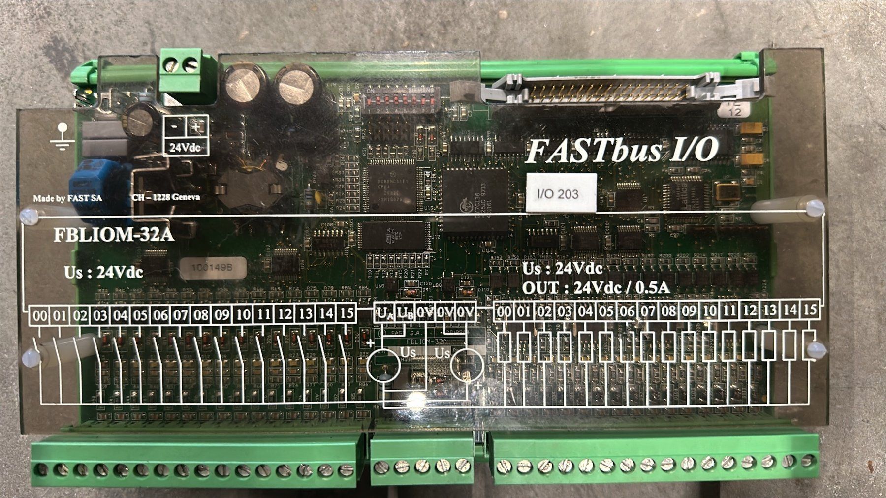 Componenti elettronici: Module de commande FAST FASTbus I/O / FBLIOM-32A – Usato da La Chaux-de-Fonds venduto da Greub_Machines 1