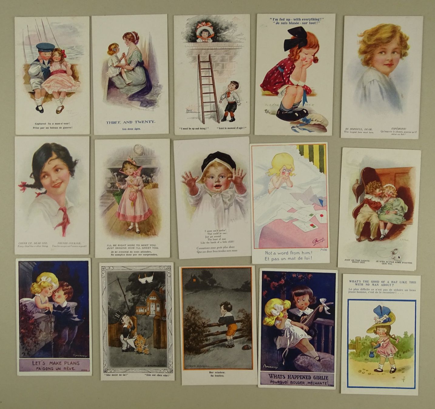 Cartoline postali: 40 ALTE ENGLISCHE KITSCHKARTEN, GREAT BRITAIN – Usato da Grüningen venduto da Kartensammler 2