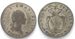 SARDEGNA 7.6 Soldi 1800 CARLO EMANUELE IV