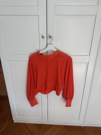 Trendige Orange Bluse von Zara, Gr. M, Top Zustand!