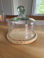 Käseglocke Glas mit Holzsockel Ø 20 cm