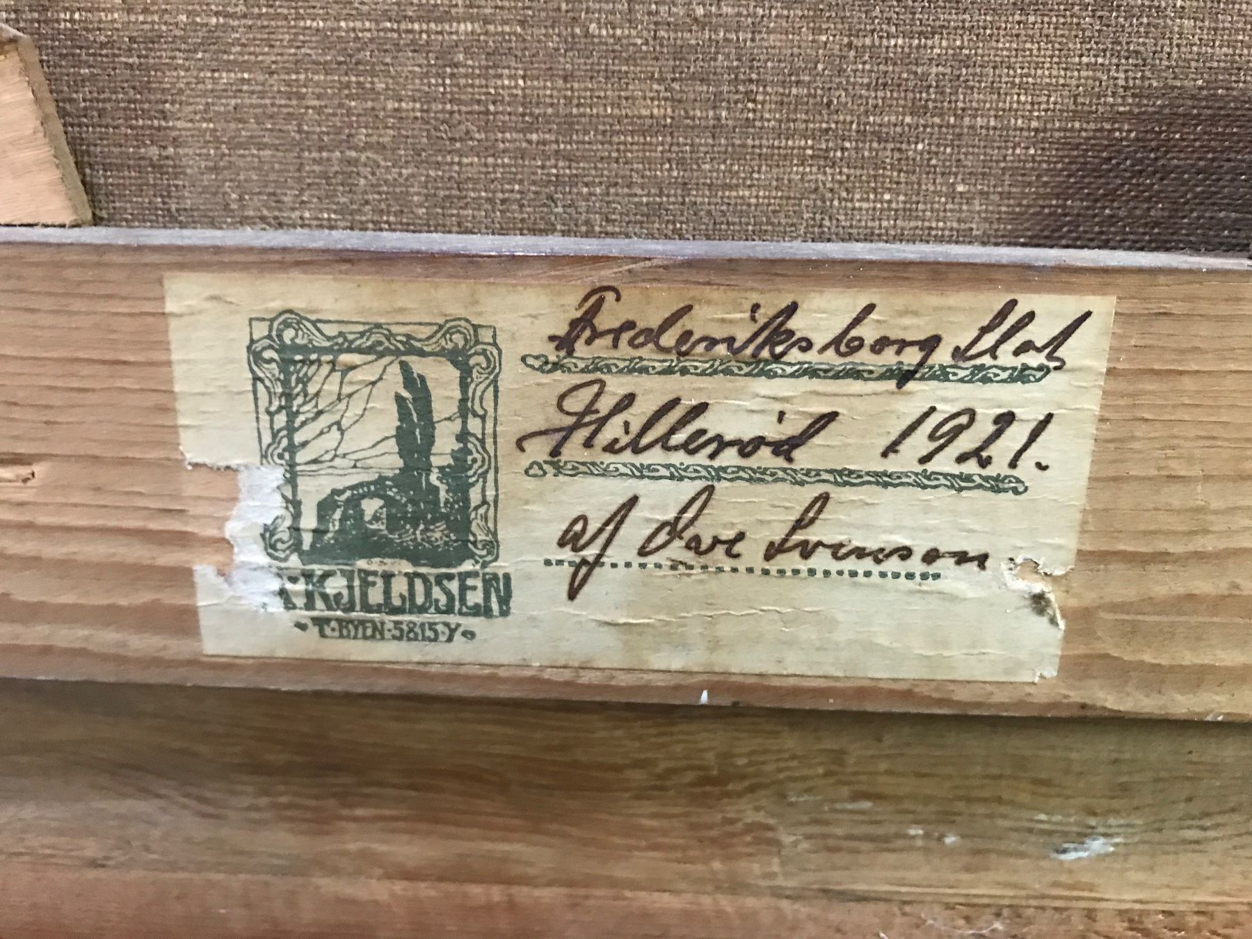 Dipinti: Schloss Fredericksborg O. Svenson 1921 – Usato da Wolfhalden venduto da SecondAntique 5