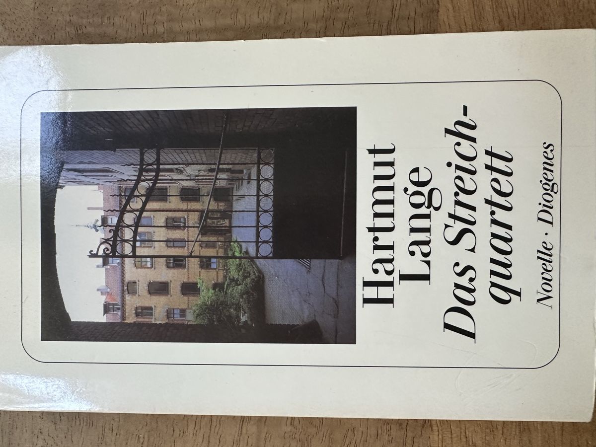 Libri: Hartmut Lange Das Streichquartett Novelle Diogenes – Usato da Zürich venduto da car_68nt