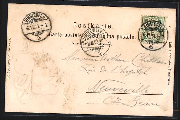 Cartoline postali: Passepartout-Lithographie Einsiedeln, Kl – Usato da Berlin venduto da bartko-reher 1
