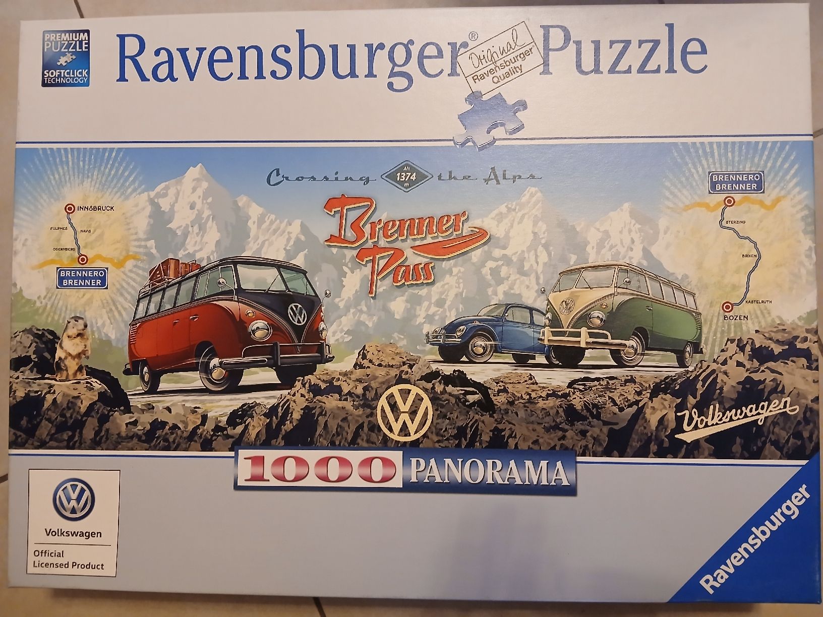 Ravensburger Puzzle: Puzzle Ravensburger Brenner Pass VW 1000 pièces – Usato da Monthey venduto da mar_h6jr