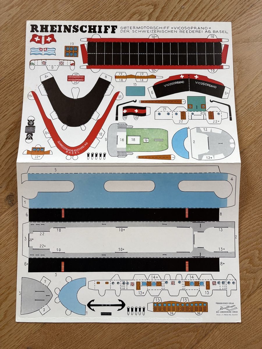 Kit bricolage: Set 3x Modellbogen Bleriot- Rigi- Rheinschiff - 80-90er – Nuovo (secondo la descrizione) da Zweisimmen venduto da Domii 1