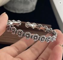🌼 Vintage-Blumenarmreif aus 925 Sterling Silber 🌼