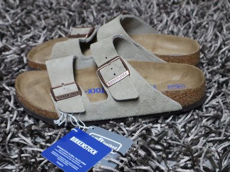 Birkenstock, Arizona Veloursleder, Gr. 38, Softfussbett, NEU