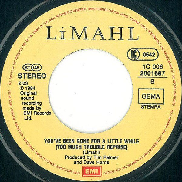 Dischi in vinile: Limahl: Too Much Trouble 7" – Usato da Steinhausen venduto da Vilivinili 1
