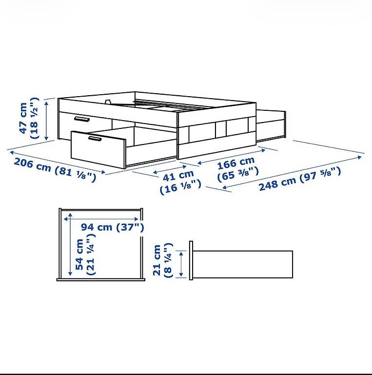 Ikea Letti: IKEA Brimnes bed frame – Usato da Hettlingen venduto da and_8xhd 4