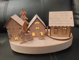 House decoration with lights and music box
