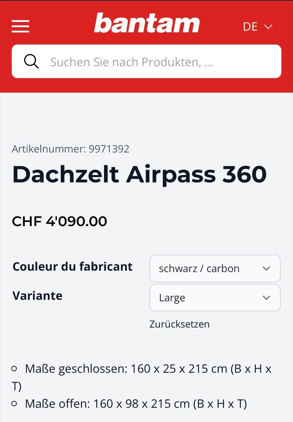Tende : Top Airpass Large – Usato da Bern venduto da Stockblock 5