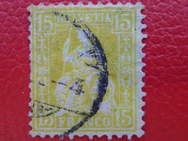 Sitzende Helvetia: Nr.47 (FASERPAPIER) Kat: 700.- Franken.