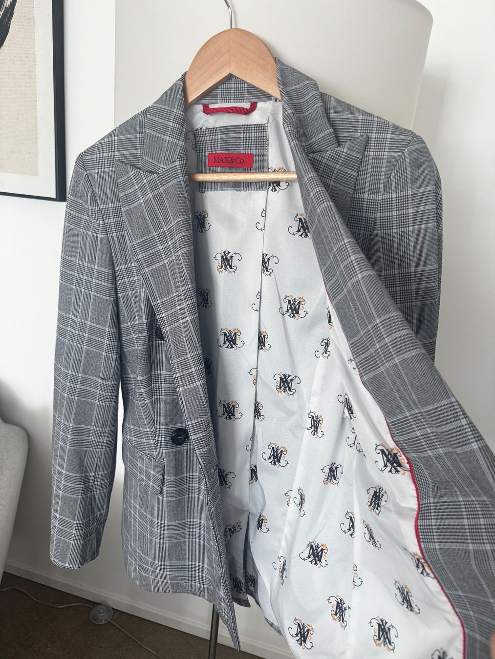Vestes: MAX&Co Grey Checked Double-Breasted Blazer – Size 34 – Excel – D'occasion à Sorengo par ale_lv26 2