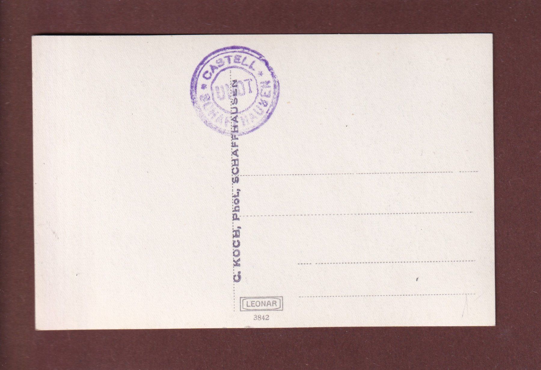 Cartoline postali: Photo - SCHAFFHAUSEN - Munot – Usato da Pully venduto da nicecards 1