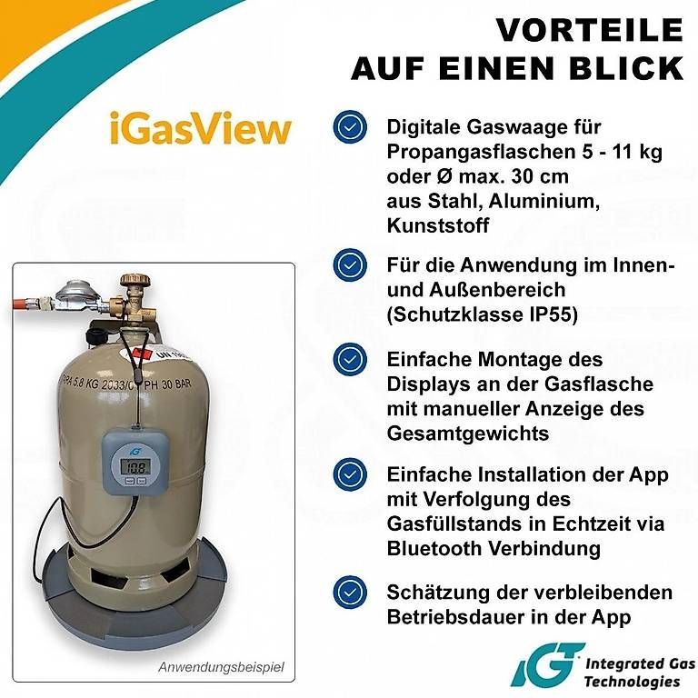 Personenwaagen: iGasView Gasflaschenwaage mit Bluetooth & App – Gebraucht aus Winterthur von PO_TeGe 1