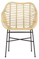 Gartenstuhl AGNETE Rattan - Schwarz