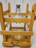 Glasballon / Mostballon ca. 25L im Holzgestell